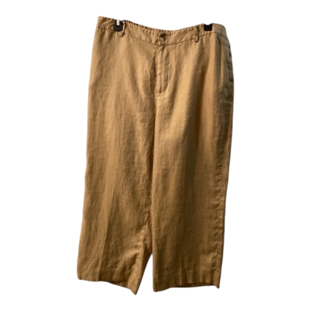 Ralph‎ Lauren Women's Tan Flat Front Pants
